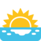 Sunrise emoji on Google